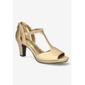 Women's Flash Sandal by Easy Street in Gold Satin (Size 7 M)