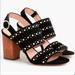 J. Crew Shoes | J. Crew Stella Heels In Studded Suede | Color: Black/Gold | Size: 10