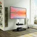 Ebern Designs Chazen Floor TV Mount Stand for TVs Up to 65" Metal in White | 45.43 H x 31.5 W in | Wayfair 547EC1B137744E4FA6163A5CA3631945