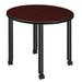 Regency Kee Round Breakroom Table Top Wood/Metal in Brown | 29 H x 30 W x 30 D in | Wayfair TBMC30RNDMHBK