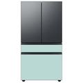 Samsung Bespoke 23 cu. ft. Smart 4-Door Refrigerator w/ Beverage Center & Custom Panels Included, in Gray/Blue | Wayfair