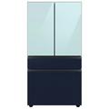 Samsung Bespoke 23 cu. ft. Smart 4-Door Refrigerator w/ Beverage Center & Custom Panels Included, in Pink/Blue/Black | Wayfair