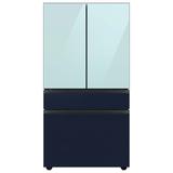 Samsung Bespoke 23 cu. ft. Smart 4-Door Refrigerator w/ Beverage Center & Custom Panels Included, in Pink/Blue/Black | Wayfair