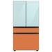 Samsung Bespoke 23 cu. ft. Smart 4-Door Refrigerator w/ Beverage Center & Custom Panels Included, in Pink/Green/Gray | Wayfair