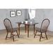 Darby Home Co Cashlin 3 Piece 48" Rectangular Dining Set | Expandable Drop Leaf Table | Chestnut | 2 Spindleback Chairs | Seats 2,4 Wood | Wayfair