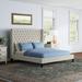 Lark Manor™ Allyonna Tufted Platform Bed Upholstered/Polyester in Brown | California King | Wayfair 04C4251191374E68836DCB40FE3A9FA5