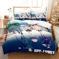 XSLGOGO Spy x Family Bedding Set 3PCS Anya Yor Loid Bond Prints Bedding Set Anime Quilt Cover and Pillowcases Bedding Set