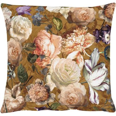 Dekokissen APELT "5251" Gr. 2, bunt (bunt, braun, bedruckt), B:49cm L:49cm, Polyester, Baumwolle, Dekokissen_Sitzkissen_Kissenhüllen, mit floralem Muster, Kissenhülle ohne Füllung, 1 Stück Image