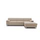 DOMO. Collection Junin Ecksofa, Sofa in L-Form mit Schlaffunktion, Couch Polsterecke, Moderne Eckcouch, beige, 251 x 150 cm