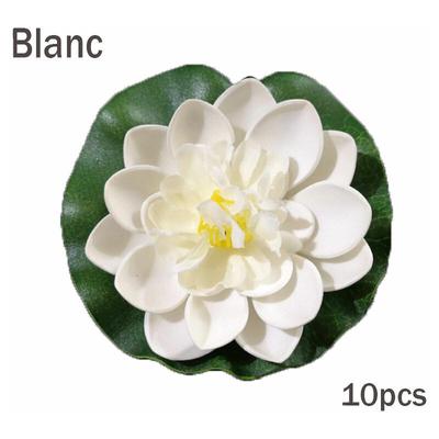 Ensoleille - Nenuphar Flottant Fleurs Artificielles Deco Réaliste 10pièces 10cm Fleur de Lotus pour