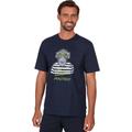 T-Shirt TRIGEMA "TRIGEMA mit großem Affen-Aufdruck" Gr. 4XL, blau (navy) Herren Shirts T-Shirts