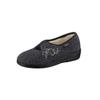 Hausschuh FISCHER, Damen, Gr. 37, grau (anthrazit), Textil, Schuhe