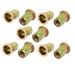 M10x20mm Straight Knurled Open Ended Rivet Nut Insert Nutsert Bronze Tone 10pcs - Bronze Tone