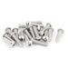 20 Pcs M8 x 30mm Silver Tone Stainless Steel Button Head Socket Cap Screw - Silver Tone