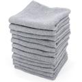 Linnea - Lot de serviettes invité alpha 12 pièces 30x30 cm - Gris Argent