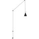 Suspension scandinave en métal et bois avec prise Lima - Noir - Noir