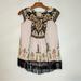 Anthropologie Tops | Anthropologie Augustina Fringed Tunic Top By Vanessa Virginia Size Xs | Color: Black/Cream | Size: Xs