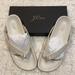 J. Crew Shoes | J Crew Leather Thong Sandal | Color: Cream/White | Size: 9