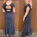 Free People Dresses | Free People Beautiful Witchy Open Back Black And Gray Lace Goth Maxi Dress | Color: Black/Gray | Size: L