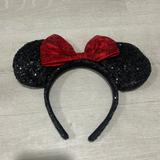 Disney Accessories | Authentic Disney World Minnie Mouse Ears | Color: Black/Red | Size: Os