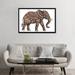 East Urban Home 'Ornate Elephant II In Color I' By BIOWORKZ Graphic Art Print on Wrapped Canvas Canvas/Metal in Gray/Green/White | Wayfair