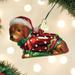 Old World Christmas Blown Glass Dashing Dachshund Puppy Hanging Figurine Ornament Glass in Brown/Green/Red | 1.75 H x 3.25 W x 3.25 D in | Wayfair