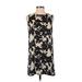 Forever 21 Casual Dress - Shift Crew Neck Sleeveless: Black Floral Dresses - Women's Size Small