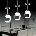 Lampe à suspension moderne en verre à vin pour restaurant suspension en acrylique barre de mode