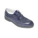 Chaussures formelles en faux cuir verni pour garçons bleu marine daim fête de communion junior