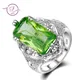 Bagues en topaze verte pour femmes 10x20MM grosse pierre précieuse Beryl cadeau romantique de