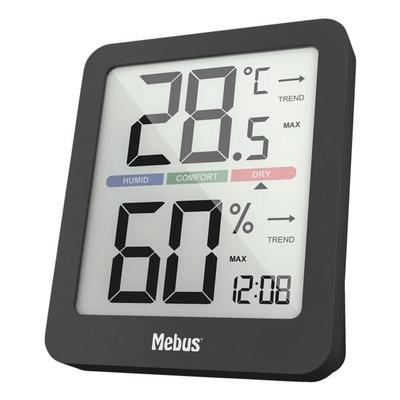Mebus Digitales Thermo-/Hygrometer - schwarz schwarz