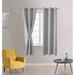 Eider & Ivory™ Timonium Solid Color Room Darkening Thermal Grommet Curtain Panels Polyester in Gray | 84 H x 42 W in | Wayfair