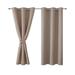 Eider & Ivory™ Timonium Solid Color Room Darkening Thermal Grommet Curtain Panels Polyester in Brown | 72 H x 42 W in | Wayfair