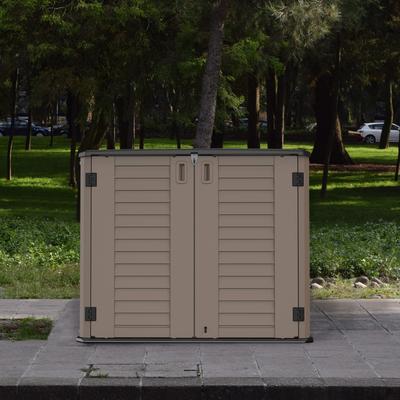 Outdoor 4 ft. 2 in. W x 2 ft. 5 in. D Horizontal Storage Shed