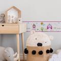 Märchen Tapeten Bordüre | Mädchenzimmer Tapetenbordüre mit Froschkönig und Prinzessin | Bunte Vlies Kindertapete ideal für Mädchen