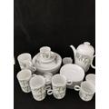 Kaffeeservice 12 Personen Rosenthal Duo Indian Rice Vintage 70er Konvolut Geschirr Teller Tassen