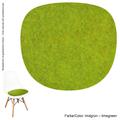 4mm Eco Filz Auflage geeignet für Vitra und Hermann Miller Eames Fiberglas & Plastic Sidechairs DSW,DSR,DSX - Version ohne Armlehne!