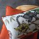 HOT MADISON*Meterware Stoff fabric tissu polstern Bezug Leinen weiss upholstery orange Chivasso/Jab