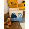 Holzbox Spielzeugkiste Waschbär mit Name fürs Kinderzimmer, Babygeschenk personalisiert Taufe Geburt Geburtstag Weihnachten