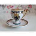 Mokka Gedeck Kaffee Tasse Untertasse Sammeltasse Kuchenteller Dessertteller vintage Porzellan