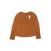 Gap Long Sleeve Top Brown Solid Square Tops - New - Kids Girl's Size X-Large