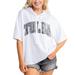 Women's Gameday Couture White Tulsa Golden Hurricane Flowy Lightweight Short Sleeve Hooded Top