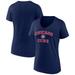 Women's Fanatics Branded Navy Chicago Cubs Heart and Soul V-Neck T-Shirt