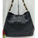 Coach Bags | Coach Madison Phoebe Black Leather Snakeskin Chain Strap Satchel Shoulder Bag | Color: Black | Size: Os