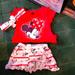 Disney Matching Sets | Minnie Outfit | Color: Red/White | Size: 18-24mb