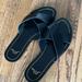 J. Crew Shoes | J. Crew Black Slide Sandals | Color: Black/Gold | Size: 10