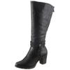 Stiefel RIEKER, Damen, Gr. 38, XL-Schaft, schwarz, Lederimitat, unifarben, klassisch, Schuhe, Langschaftstiefel, mit Zierbänder, XL-Schaft