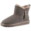 Winterboots ARA "ALASKA Zip", Damen, Gr. 40, taupe zip, Veloursleder, Lammfell, unifarben, sportlich, Schuhe, Stiefel aus echtem Lammfell mit Reißverschluss, G-Weite (weit)