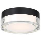 Dot 2.5"H x 6.25"W 1-Light Flush Mount in Black