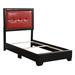 Glory Furniture Henri Tufted Upholstered Standard Bed Upholstered in Red/Black | 49 H x 42 W x 82 D in | Wayfair G2589-TB-UP